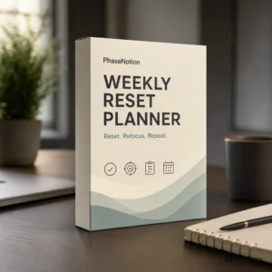 Weekly Reset Planner